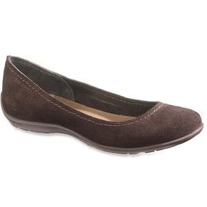 MERREL Avesso Expresso Brown Suede Slip On Ballet Flats Slip resistant Sz 6.5